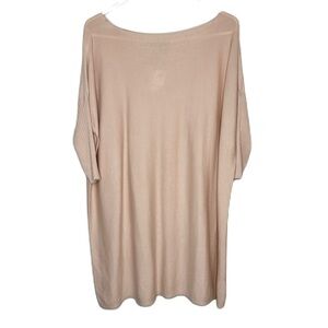 NEW Peruvian Connection Blush Rebelle Tunic Oversized 3/4 Sleeve Pima Cotton L